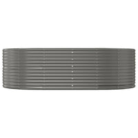 Garden Raised Bed Gray 83.5"x55.1"x26.8" Powder-coated Steel