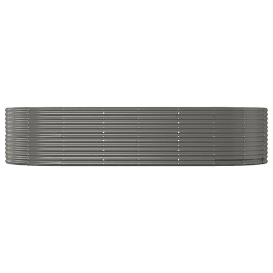Garden Raised Bed Gray 114.6"x55.1"x26.8" Powder-coated Steel