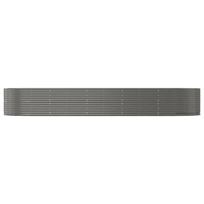 Garden Raised Bed Gray 176"x55.1"x26.8" Powder-coated Steel