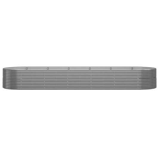 Garden Raised Bed Powder-coated Steel 200.8"x55.1"x26.8" Gray