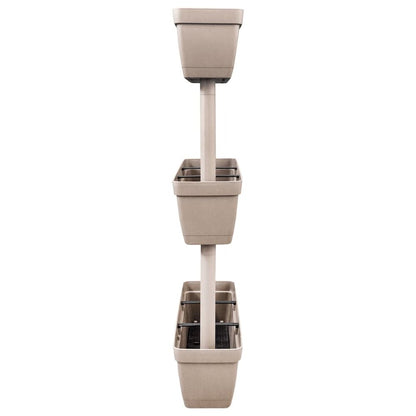 Garden Planter 3 pcs 39.4" Taupe