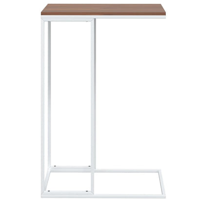 Side Table White 15.7"x11.8"x23.2" Engineered Wood