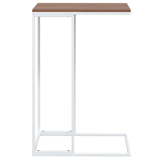 Side Table White 15.7"x11.8"x23.2" Engineered Wood