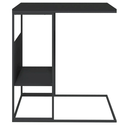 Side Table Black 21.7"x14.2"x23.4" Engineered Wood