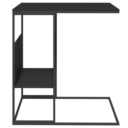 Side Table Black 21.7"x14.2"x23.4" Engineered Wood