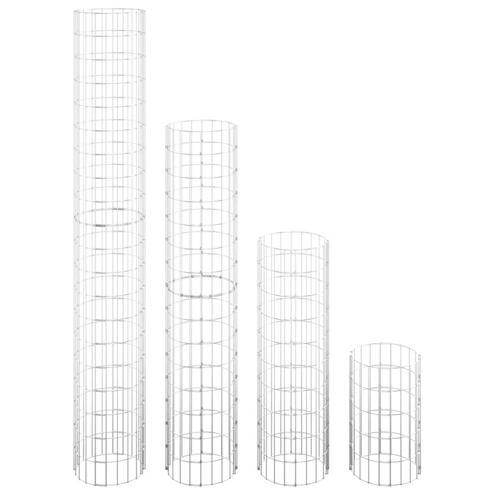 Circular Gabion Raised Beds 4 pcs Ø11.8"x19.7"/39.4"/59.1"/78.7"