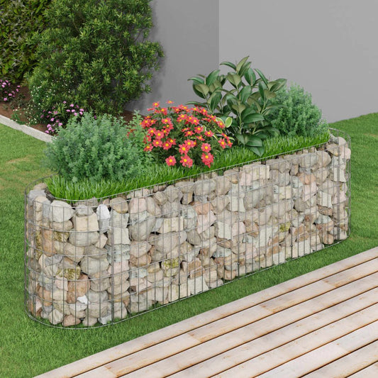 Gabion Raised Bed Galvanized Iron 74.8"x19.7"x19.7"