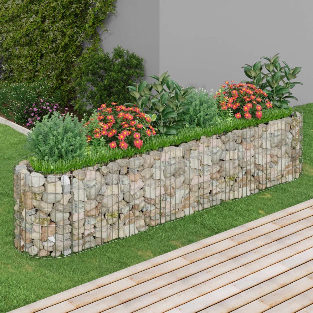 Gabion Raised Bed Galvanized Iron 102.4"x19.7"x19.7"