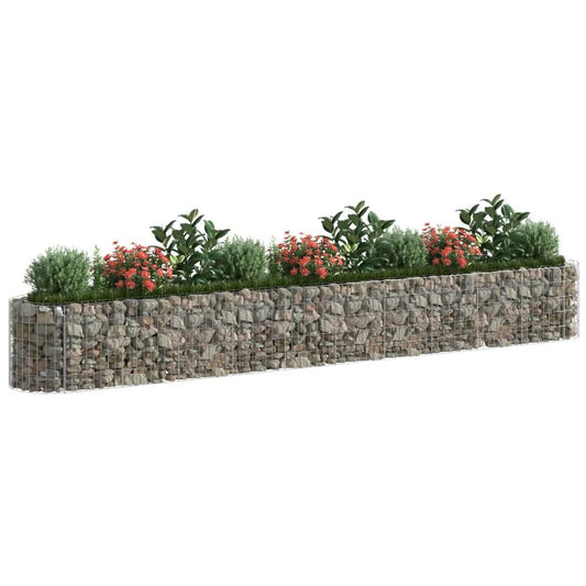 Gabion Raised Bed Galvanized Iron 157.5"x19.7"x19.7"