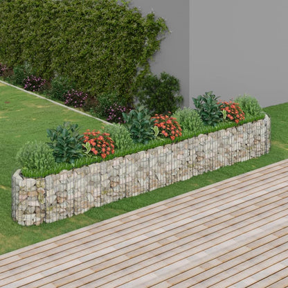 Gabion Raised Bed Galvanized Iron 157.5"x19.7"x19.7"