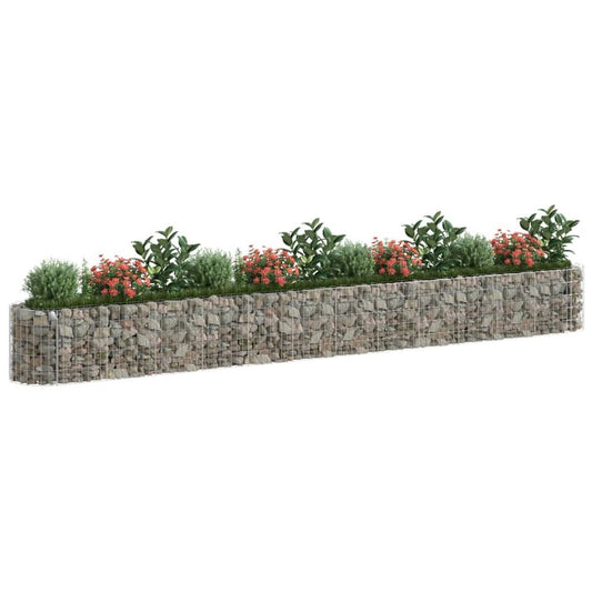 Gabion Raised Bed Galvanized Iron 185"x19.7"x19.7"