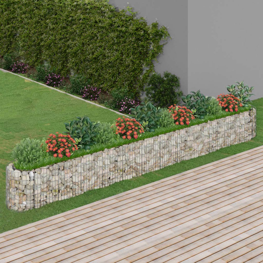 Gabion Raised Bed Galvanized Iron 185"x19.7"x19.7"