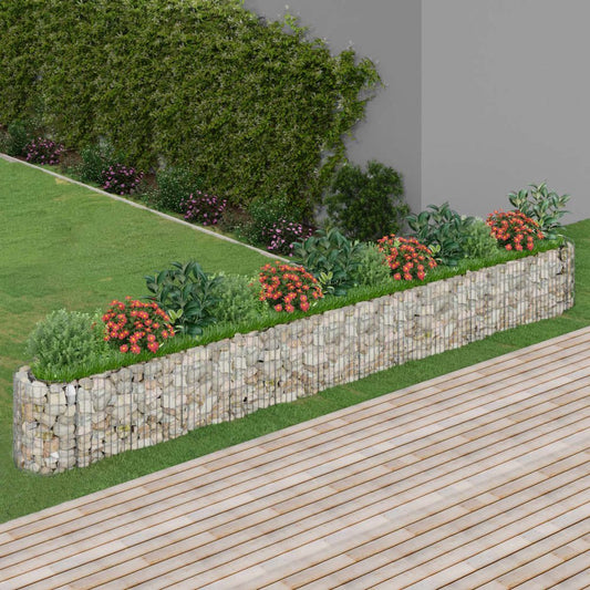 Gabion Raised Bed Galvanized Iron 185"x19.7"x19.7"