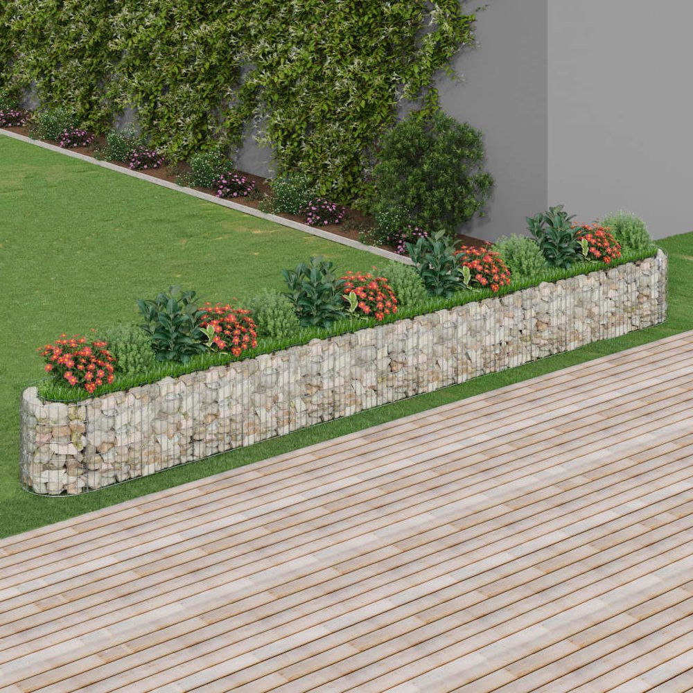 Gabion Raised Bed Galvanized Iron 212.6"x19.7"x19.7"
