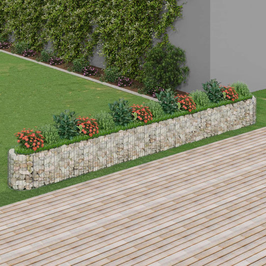 Gabion Raised Bed Galvanized Iron 212.6"x19.7"x19.7"
