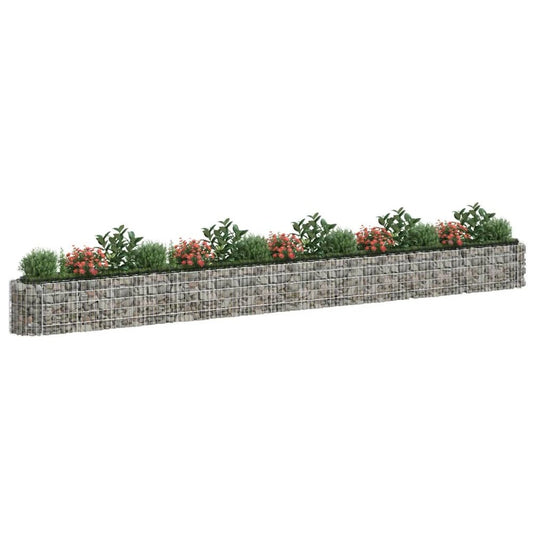 Gabion Raised Bed Galvanized Iron 240.2"x19.7"x19.7"
