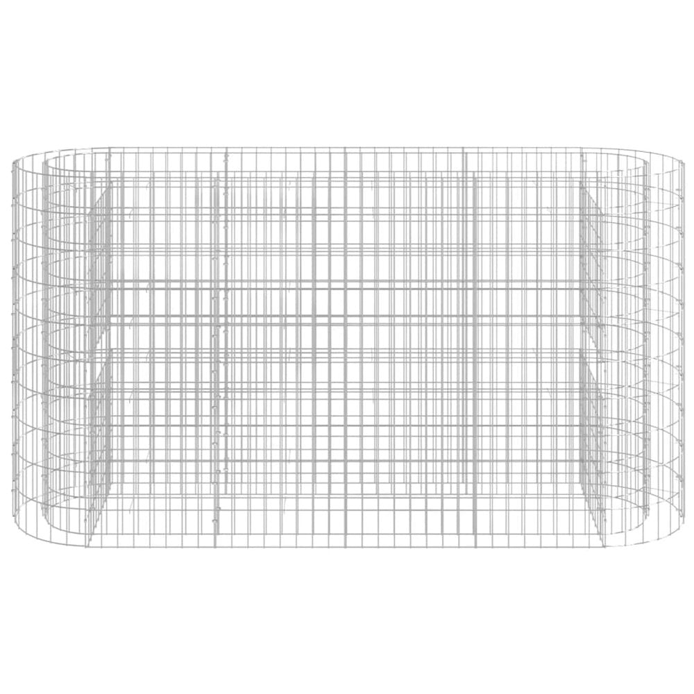 Gabion Raised Bed Galvanized Iron 74.8"x19.7"x39.4"