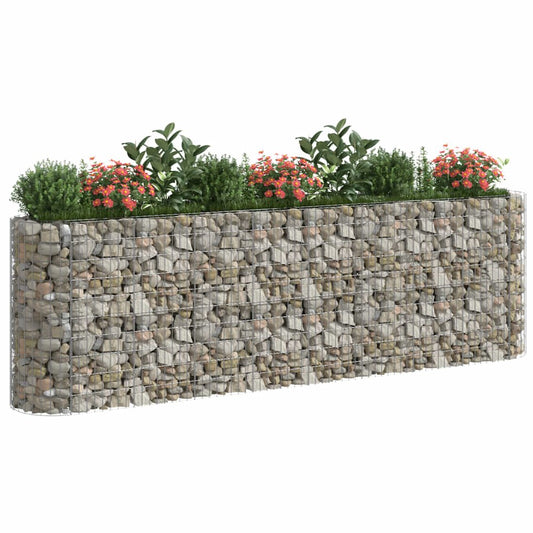 Gabion Raised Bed Galvanized Iron 129.9"x19.7"x39.4"
