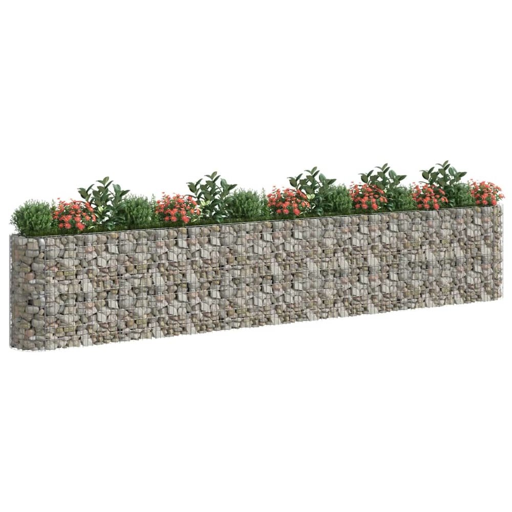 Gabion Raised Bed Galvanized Iron 212.6"x19.7"x39.4"