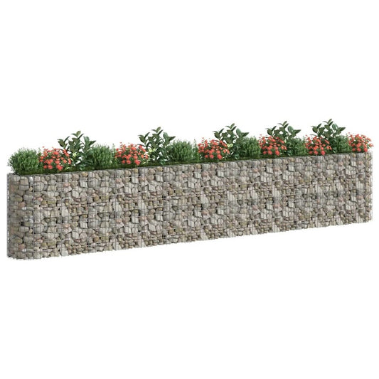 Gabion Raised Bed Galvanized Iron 212.6"x19.7"x39.4"