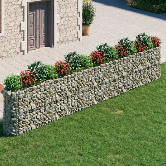 Gabion Raised Bed Galvanized Iron 212.6"x19.7"x39.4"