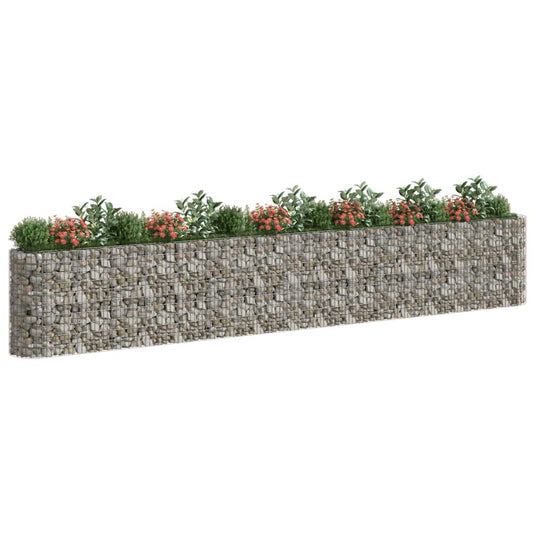 Gabion Raised Bed Galvanized Iron 240.2"x19.7"x39.4"
