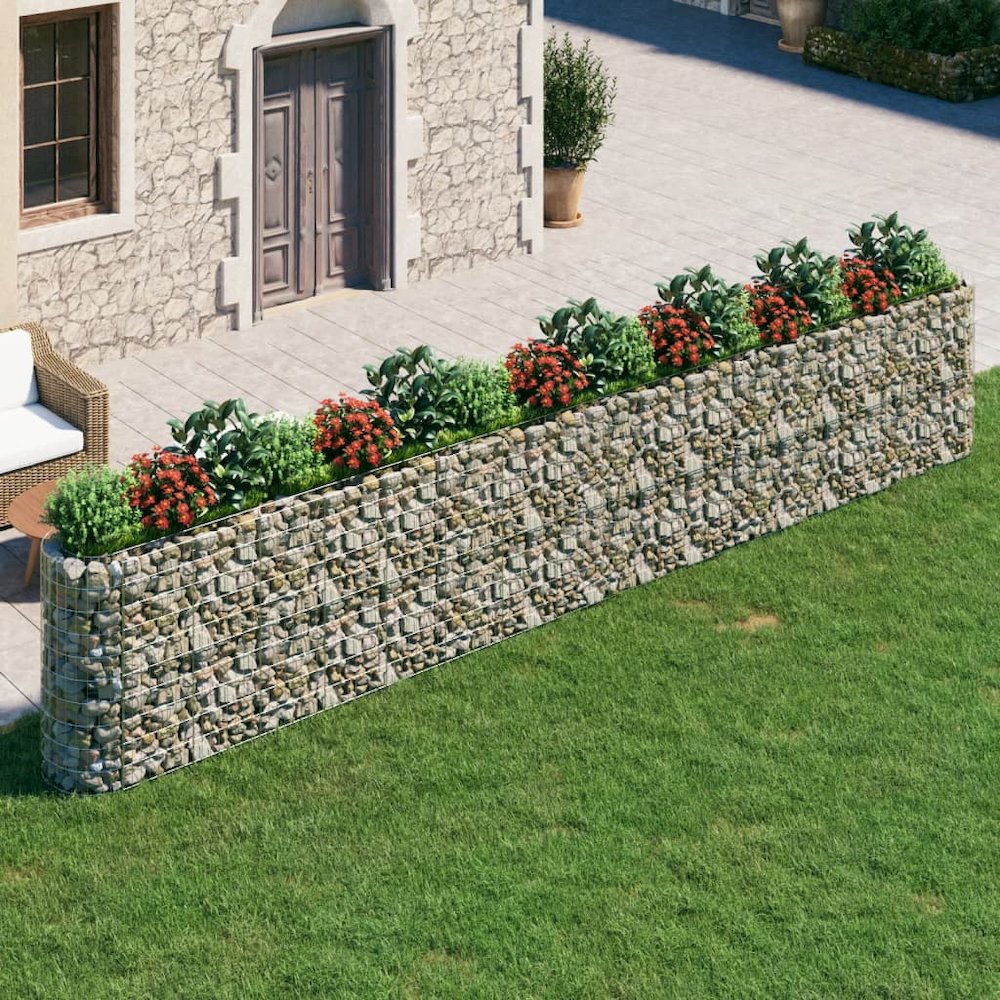 Gabion Raised Bed Galvanized Iron 240.2"x19.7"x39.4"