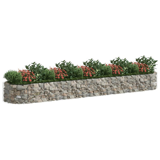 Gabion Raised Bed Galvanized Iron 196.9"x39.4"x19.7"