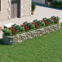 Gabion Raised Bed Galvanized Iron 196.9"x39.4"x19.7"