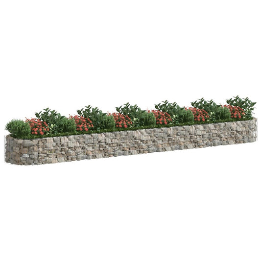 Gabion Raised Bed Galvanized Iron 236.2"x39.4"x19.7"