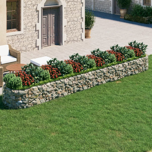 Gabion Raised Bed Galvanized Iron 236.2"x39.4"x19.7"