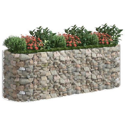 Gabion Raised Bed Galvanized Iron 118.1"x39.4"x39.4"