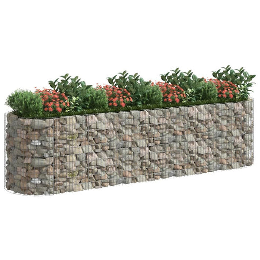 Gabion Raised Bed Galvanized Iron 157.5"x39.4"x39.4"