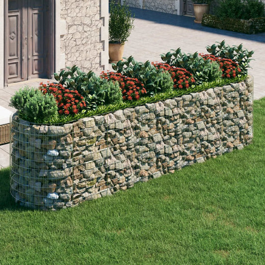 Gabion Raised Bed Galvanized Iron 157.5"x39.4"x39.4"