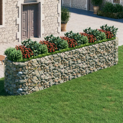 Gabion Raised Bed Galvanized Iron 196.9"x39.4"x39.4"