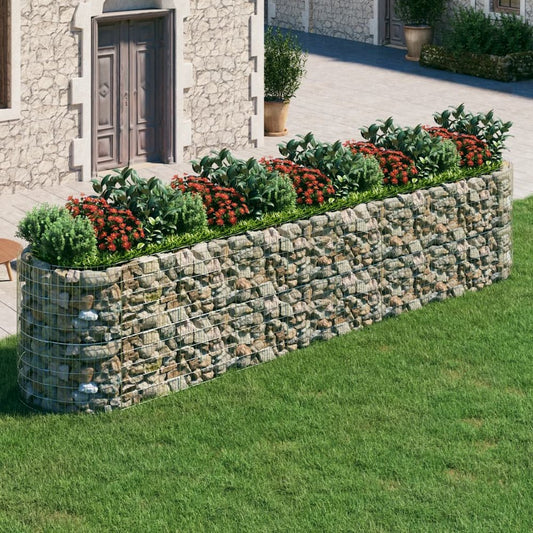 Gabion Raised Bed Galvanized Iron 196.9"x39.4"x39.4"