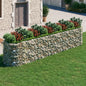 Gabion Raised Bed Galvanized Iron 196.9"x39.4"x39.4"