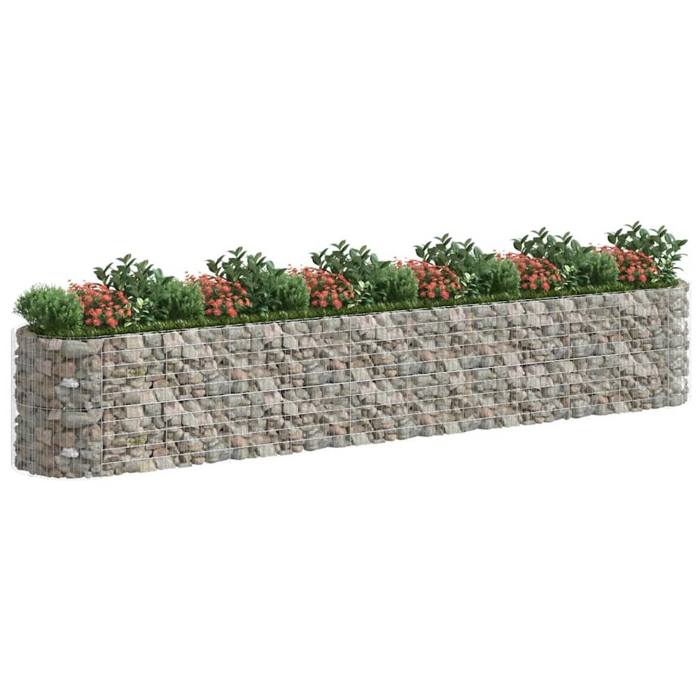 Gabion Raised Bed Galvanized Iron 236.2"x39.4"x39.4"