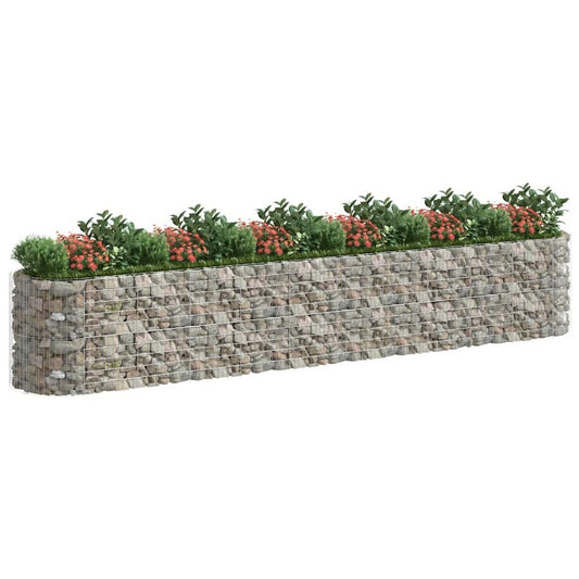 Gabion Raised Bed Galvanized Iron 236.2"x39.4"x39.4"