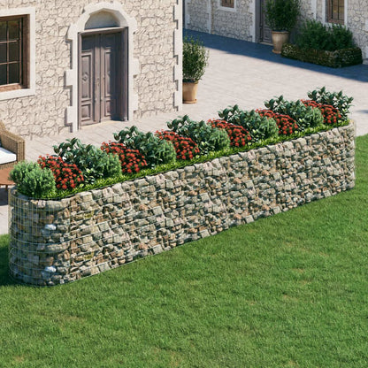 Gabion Raised Bed Galvanized Iron 236.2"x39.4"x39.4"