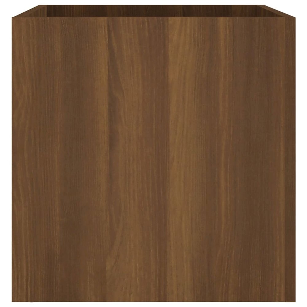 Planter Box Brown Oak 15.7"x15.7"x15.7" Engineered Wood