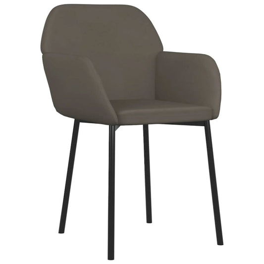 Dining Chairs 2 pcs Dark Gray Velvet