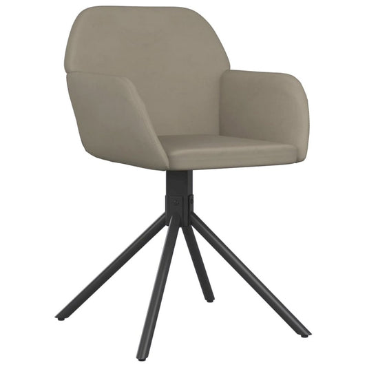 Swivel Dining Chairs 2 pcs Light Gray Velvet