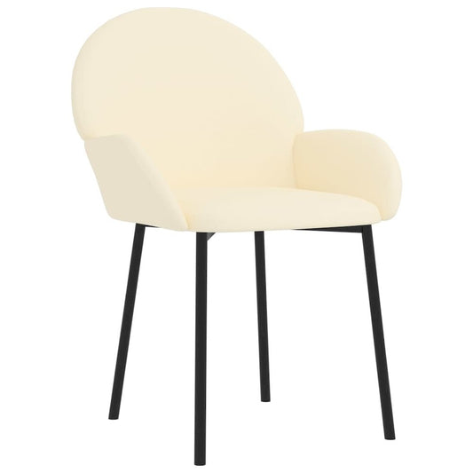 Dining Chairs 2 pcs Cream Faux Leather