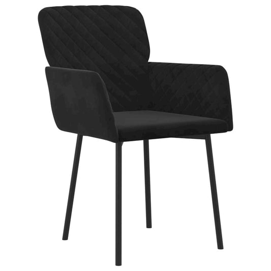 Dining Chairs 2 pcs Black Velvet