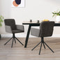 Swivel Dining Chairs 2 pcs Dark Gray Velvet