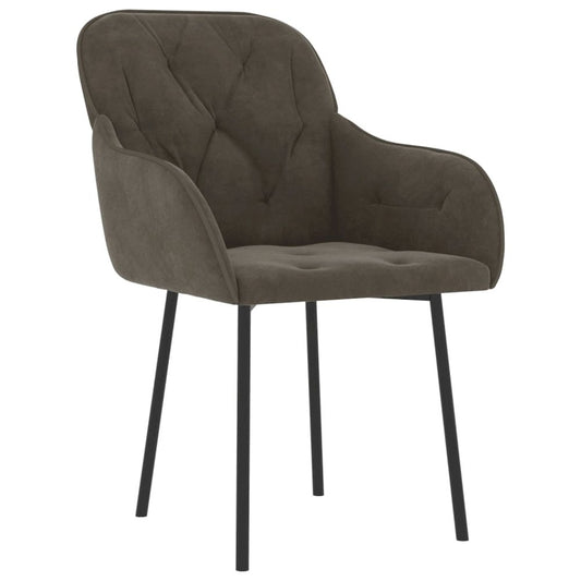 Dining Chairs 2 pcs Dark Gray Velvet