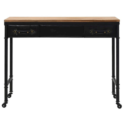 Console Table with Castors 39.4"x13"x31.5" Solid Wood Fir