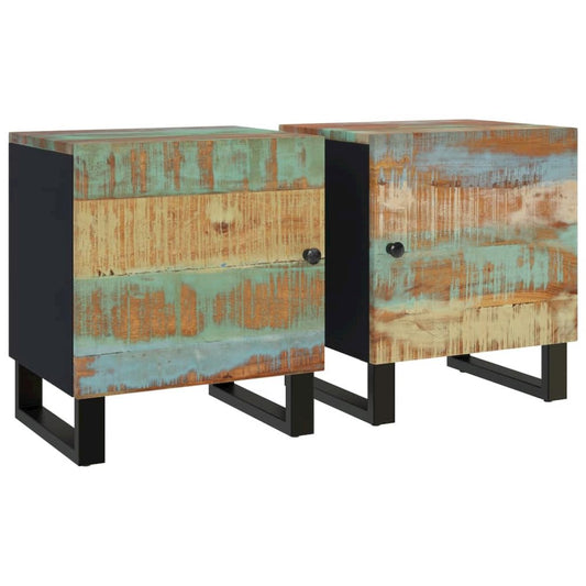 Bedside Cabinet Set of 2 Black