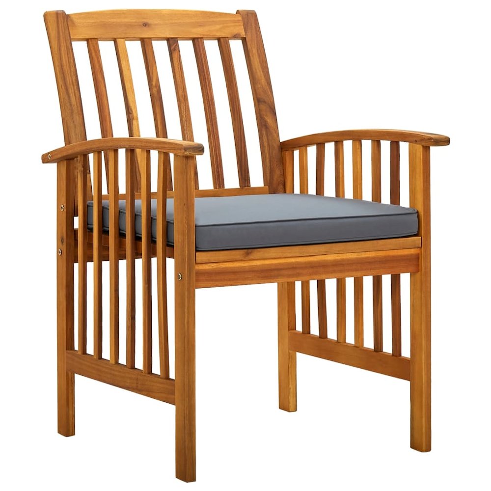 Patio Dining Chairs 8 pcs with Cushions Solid Wood Acacia